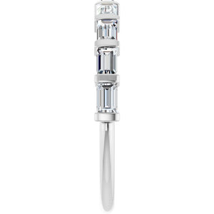 14K Rose Gold Asscher-Cut Diamond Anniversary Ring with 5/8 CTW Natural Diamonds