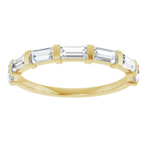 14K Rose Gold Asscher-Cut Diamond Anniversary Ring with 5/8 CTW Natural Diamonds