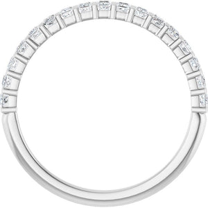 14K Rose Gold Asscher-Cut Diamond Anniversary Ring with 5/8 CTW Natural Diamonds