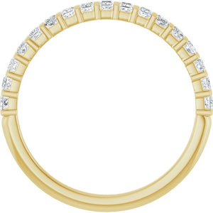 14K Rose Gold Asscher-Cut Diamond Anniversary Ring with 5/8 CTW Natural Diamonds