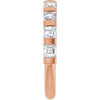 14K Rose Gold 5/8 CTW Asscher-Cut Diamond Anniversary Ring