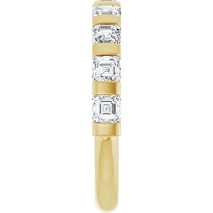 14K Rose Gold Asscher-Cut Diamond Anniversary Ring with 5/8 CTW Natural Diamonds