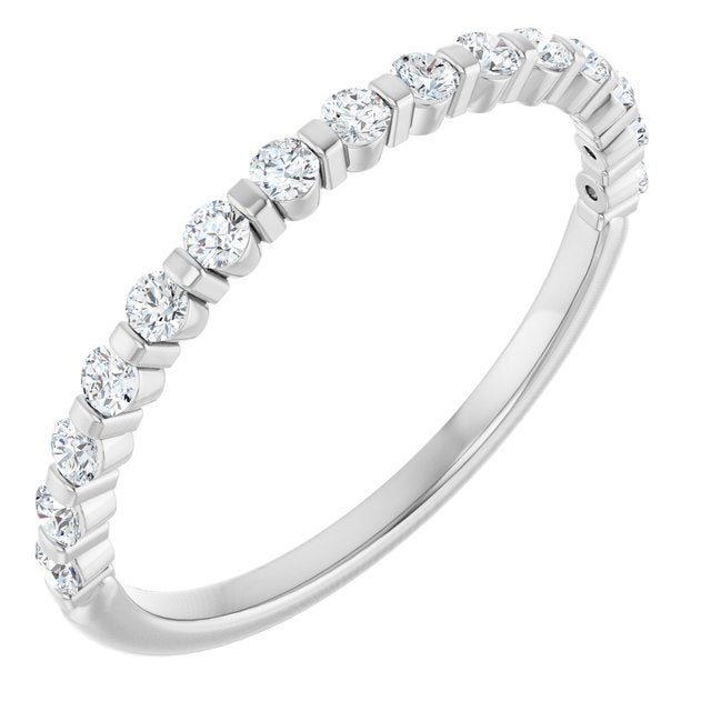 14K Rose 5/8 CTW Natural Diamond Anniversary Band