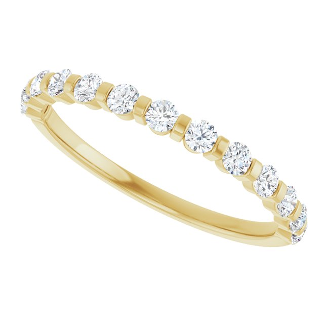 14K Rose 5/8 CTW Natural Diamond Anniversary Band