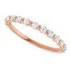 14K Rose Gold 5/8 CTW Asscher-Cut Diamond Anniversary Ring