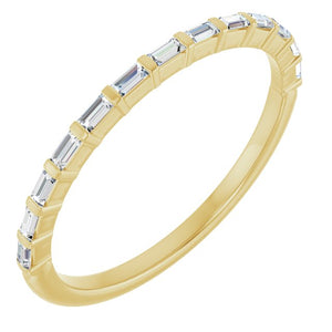 14K Rose Gold Asscher-Cut Diamond Anniversary Ring with 5/8 CTW Natural Diamonds