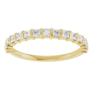 14K Rose Gold Asscher-Cut Diamond Anniversary Ring with 5/8 CTW Natural Diamonds