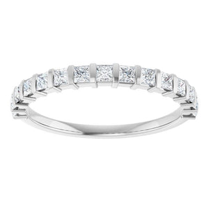 14K Rose Gold Asscher-Cut Diamond Anniversary Ring with 5/8 CTW Natural Diamonds