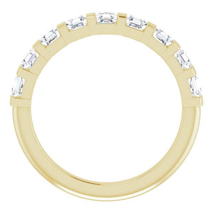 14K Rose Gold Asscher-Cut Diamond Anniversary Ring with 5/8 CTW Natural Diamonds
