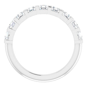 14K Rose Gold Asscher-Cut Diamond Anniversary Ring with 5/8 CTW Natural Diamonds