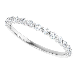 14K Rose Gold Asscher-Cut Diamond Anniversary Ring with 5/8 CTW Natural Diamonds