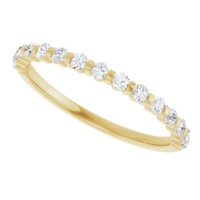 14K Rose 5/8 CTW Natural Diamond Anniversary Band