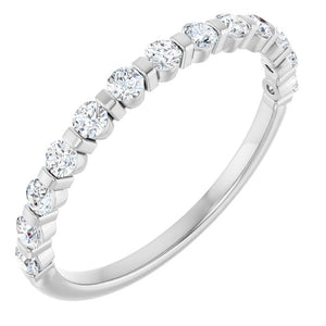 14K Rose Gold Asscher-Cut Diamond Anniversary Ring with 5/8 CTW Natural Diamonds