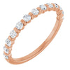 14K Rose 5/8 CTW Natural Diamond Anniversary Band