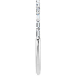 14K Rose Gold Asscher-Cut Diamond Anniversary Ring with 5/8 CTW Natural Diamonds