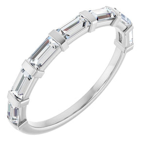 14K Rose Gold Asscher-Cut Diamond Anniversary Ring with 5/8 CTW Natural Diamonds