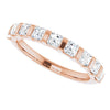 14K Rose Gold 5/8 CTW Asscher-Cut Diamond Anniversary Ring