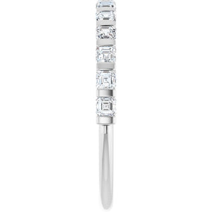 14K Rose Gold Asscher-Cut Diamond Anniversary Ring with 5/8 CTW Natural Diamonds