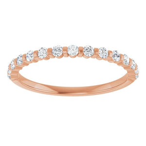 14K Rose Gold Asscher-Cut Diamond Anniversary Ring with 5/8 CTW Natural Diamonds