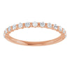 14K Rose 5/8 CTW Natural Diamond Anniversary Band