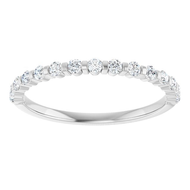 14K Rose 5/8 CTW Natural Diamond Anniversary Band