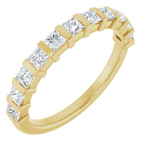 14K Rose Gold Asscher-Cut Diamond Anniversary Ring with 5/8 CTW Natural Diamonds