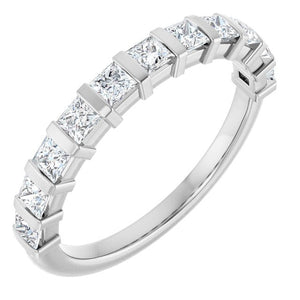 14K Rose Gold Asscher-Cut Diamond Anniversary Ring with 5/8 CTW Natural Diamonds