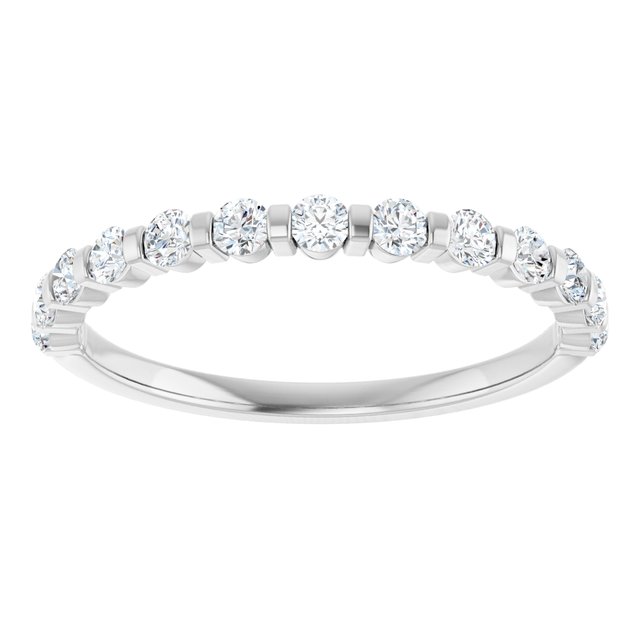 14K Rose 5/8 CTW Natural Diamond Anniversary Band