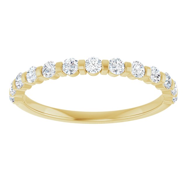 14K Rose 5/8 CTW Natural Diamond Anniversary Band