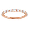 14K Rose 5/8 CTW Natural Diamond Anniversary Band