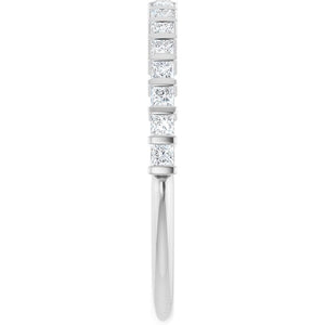 14K Rose Gold Asscher-Cut Diamond Anniversary Ring with 5/8 CTW Natural Diamonds