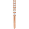 14K Rose Gold 5/8 CTW Asscher-Cut Diamond Anniversary Ring