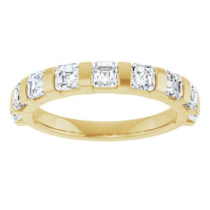 14K Rose Gold Asscher-Cut Diamond Anniversary Ring with 5/8 CTW Natural Diamonds