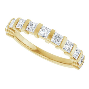 14K Rose Gold Asscher-Cut Diamond Anniversary Ring with 5/8 CTW Natural Diamonds