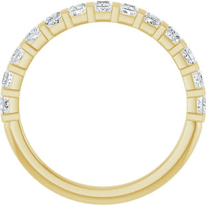 14K Rose Gold Asscher-Cut Diamond Anniversary Ring with 5/8 CTW Natural Diamonds