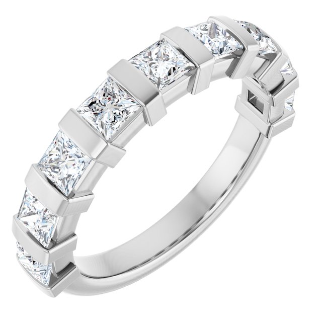 14K Rose 5/8 CTW Natural Diamond Anniversary Band