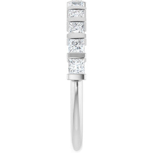 14K Rose Gold Asscher-Cut Diamond Anniversary Ring with 5/8 CTW Natural Diamonds