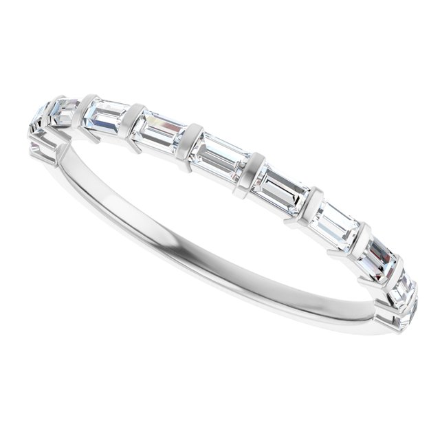 14K Rose 5/8 CTW Natural Diamond Anniversary Band