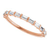 14K Rose Gold 5/8 CTW Asscher-Cut Diamond Anniversary Ring