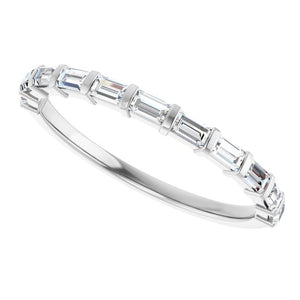 14K Rose Gold Asscher-Cut Diamond Anniversary Ring with 5/8 CTW Natural Diamonds