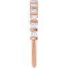 14K Rose Gold 5/8 CTW Asscher-Cut Diamond Anniversary Ring