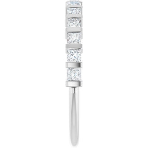 14K Rose Gold Asscher-Cut Diamond Anniversary Ring with 5/8 CTW Natural Diamonds