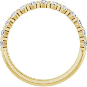 14K Rose Gold Asscher-Cut Diamond Anniversary Ring with 5/8 CTW Natural Diamonds