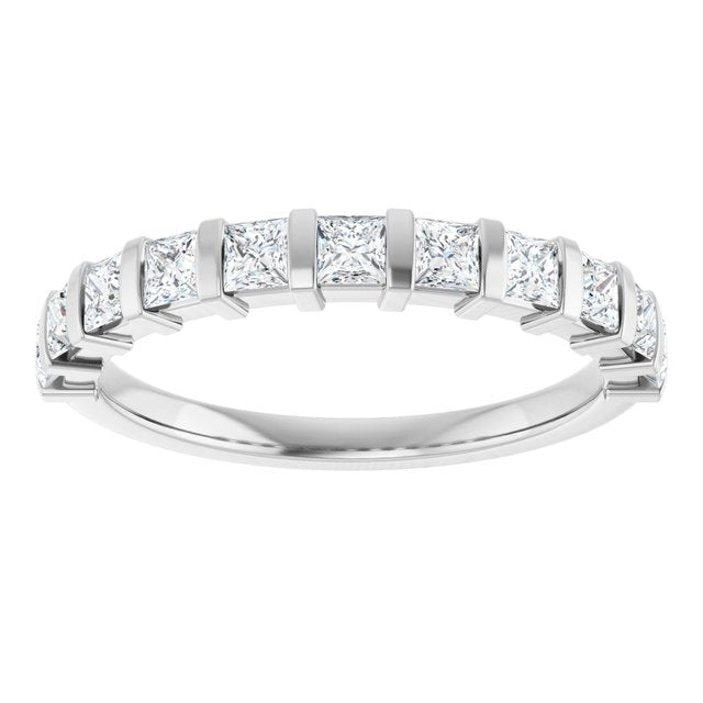 14K Rose 5/8 CTW Natural Diamond Anniversary Band