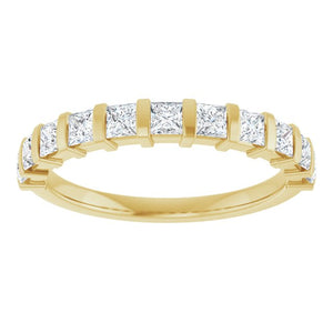 14K Rose Gold Asscher-Cut Diamond Anniversary Ring with 5/8 CTW Natural Diamonds