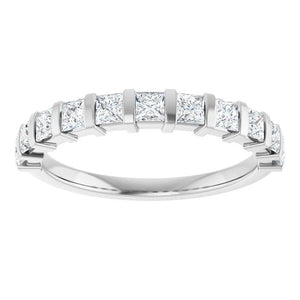 14K Rose Gold Asscher-Cut Diamond Anniversary Ring with 5/8 CTW Natural Diamonds