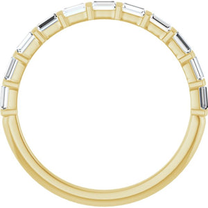 14K Rose Gold Asscher-Cut Diamond Anniversary Ring with 5/8 CTW Natural Diamonds