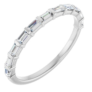 14K Rose Gold Asscher-Cut Diamond Anniversary Ring with 5/8 CTW Natural Diamonds