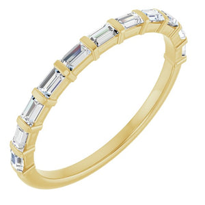 14K Rose Gold Asscher-Cut Diamond Anniversary Ring with 5/8 CTW Natural Diamonds