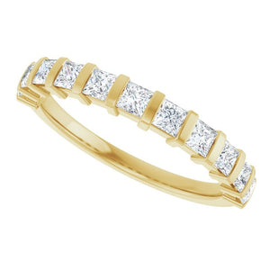 14K Rose Gold Asscher-Cut Diamond Anniversary Ring with 5/8 CTW Natural Diamonds